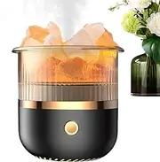 Salt Rock Diffuser,Cool Mist Humidifier - Crystal Night Lamp Salt Lamp with 1 Pack Salt Stone, Colorful Atmosphere Lights for Dining Room Yongbao
