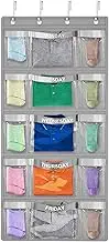 VERONLY Weekly Hanging Shelf Organiser Cupboard Organiser for Children Hanging Organiser Monday to Friday Hanging Storage Wardrobe Organiser for School Bedroom Caravan Bathroom (Grey)