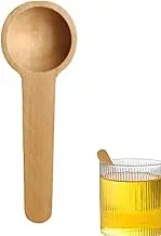 Bath Salt Scoop, Lotus Wood Serving Spoon, Reusable Teaspoon, Coffee Scoop for Spices, Honey, Milk Powder and Spice Jars, Multi-Purpose Wooden Scoop for Kitchen, Environmentally Friendly