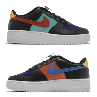 Nike 休閒鞋 Air Force 1 LV8 GS 大童 NBA WNBA 黑紅 彩 DN4178-001