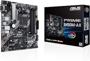 ASUS Prime B450M-A II AMD AM4 (Ryzen 5000, 3rd/2nd/1st Gen Ryzen Micro ATX Motherboard (128GB DDR4, 4400 O.C.), NVMe, HDMI 2.0b/DVI/D-Sub, USB 3.2 Gen 2, BIOS Flashback, and Aura Sync)