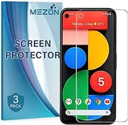 MEZON [3 Pack] Google Pixel 5 (6.0”) Ultra Clear Screen Protector Film – Case Friendly, Shock Absorption (Pixel 5, Clear)