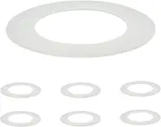Lighting Plastics of Minnesota 6 Pack White Goof Trim Ring for 6"" Inch Recess Can Light, 8.6"" Outside Diameter, 6.2"" Inside Diameter, Textured or Gloss Finish, Paintable, Durable