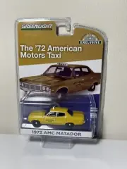 Greenlight 1/64th 1972 AMC Matador Taxicab Fare-Master Yellow Hobby Exclusive