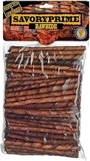 Savory Prime 100-Pack Basted Twist Sticks, 5-Inch, Brown