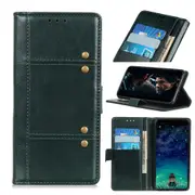 For Samsung Galaxy S21+ Plus Case Wild Horse Texture Folio PU Leather Wallet Cover, Kickstand, Green