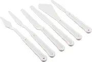 5pcs White Painting Palette Knives Plastic Paint Art Pigment Spatulas