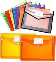 TEHAUX Colorful Document Bags 7 Pack File Folders Expandable Design Plastic File Holders for Office