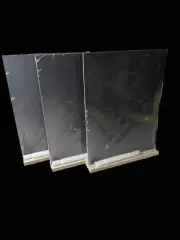 Small Menu Chalkboards (3) Base Ease W/ Stand & Slate Chalk Size 12x8”