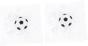 ibasenice 2pcs Fake Broken Glass Soccer Sticker Creative Car Window Decal Prank Window Sticker Fun Football Design for All Vehicle Models Durable Unique Car Decoration