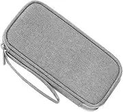Small Travel Organizer Bag for Electronics Portable Cable Organizer Case Durable Electronics Accessories Storage Pouch for Chargers Cords and Gadgets Grey