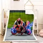 Handsome Locomotive Athlete 3D Warm Plush Fleece Blanket Picnic Sofa Couch