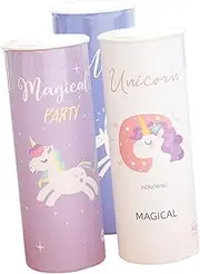 CHILDWEET 3pcs Car-Mounted Paper Tube Car Napkin Cartoon Car Tissue Holder Cylinder Tissue Cube Weighted Stuffed Animals Tissues Cube Bank Unicorn Pencil Pouch Virgin Wood Pulp Paper