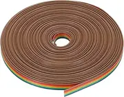 uxcell 1 Pcs 6 Pin Flat Rainbow Ribbon Cable 32.8FT 1.27mm Pitch Breadboard Jumper Wires for Electronic Projects