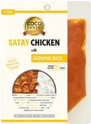 Coco Earth Satay Chicken with Jasmin Rice 400g