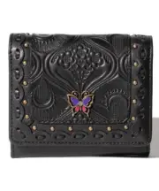 ANNA SUI Siesta bi-fold BOX wallet Cowhide Leather
