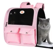 Cat Backpack Carrier, Airline Approved, Ventilated Design, Breathable Mesh fo...