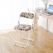 Vintage Folding Chair Padded, Stylish Leisure Chair Fabric Cushion, Collapsible Dorm Chair with Back Foldable Stool for Adults, Easy to Store