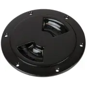 Sea Dog Smooth Quarter Turn Deck Plate Black 8In