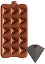 [CAKE DECOR] 15 Cavity Triangle Pyramid Shape Silicone Chocolate Mold Chocolate Mold Chocolate Mold Chocolate Mold Chocolate Mold Chocolate Mold Chocolate Mold