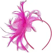 [Generic] Fascinator Headband for Women,Retro Headband - Small Hat Mesh Headpieces Hair Accessories for Weddings Women Girls Social Events Afternoon Teas Outdoor Festival Daily Use Home Costume