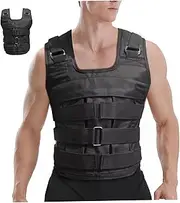 Parliky Weighted Vest Adjustable Weight Vest for Gym Running Strength Training for Men Women Black