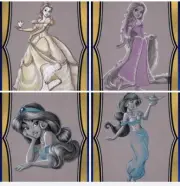 Topps Disney Collect Flagship 2025 Legendary Gold Pencil Portrait Complete Set