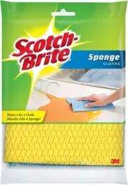 Scotch-Brite Sponge Cloth ? 6-Pack (3 Packs of 2 Each), Reusable and Washable, H
