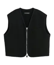 zip-up top vest 52,54 black