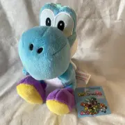KPS Sanei Mario Yoshi’s Island DS 5” Light Sky Blue Yoshi Plush Toy 2009