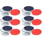 Pyrex Simply Store 7200 Glass Storage Bowls w/ 7200-PC Blue & Red Lid Covers