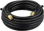 BOOBRIE RG58 SMA Type Male Pin in Center Thread Inside to SMA Male Plug Extension Coaxial Cable Connector and Two-Way Radio Applications 5M