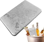 Stainless Steel Ice Pack, Lunch Box Ice Pack, Sturdy Quick Freeze, Decorative No Water, Multi Use Cooler Accessory for Lunch Bags, 3.74x3.74x0.79 Inches