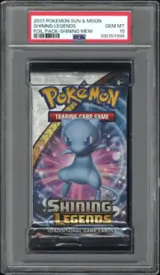 2017 Pokemon Sun & Moon Shining Legends Booster Pack Mew Art PSA 10 Gem Mint