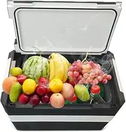 Car Refrigerator, Portable Refrigerator Freezer And Compressor, Electric Refrigerators With 12/24 V DC And 100~240 V AC For Drinks, Food Home Office And Car, 35L