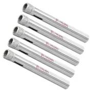 5pcs Diamond Hole Saws Drill Bits 6mm Carbon Steel Glass Ceramic Drill Bits