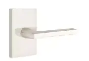 Dummy Set, Modern Rectangular Rosette, Helios Lever, Satin Nickel