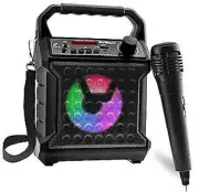 Portable Bluetooth Speaker with Microphone Set - Home Karaoke Machine and PA