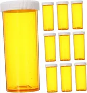 Vaguelly 10Pcs Pill Organizer Transparent Empty Supplement Bottles for Travel Durable Storage Jars Seal for Medications and Daily Use