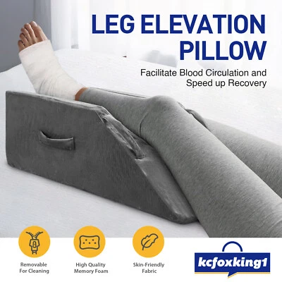 Bed Elevation Pillow Wedge Cushion Leg Recovery Foot Rest Raiser Sleep Support