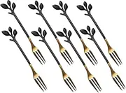 CONGARTENO 8Pcs Appetizer Forks for Fruit Dessert Cake Delicate Multi Function Tasting Forks for Home Bar and Restaurant Use