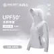 UPF50+防曬冰感A+級透氣機能黑膠帽簷冰鋒衣 女款-淡紫藍 (M)