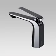 Esperia Matte Black & Chrome Basin Mixer