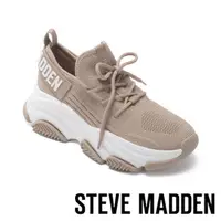 在飛比找momo購物網優惠-【STEVE MADDEN】PROTEGE 針織綁帶厚底休閒