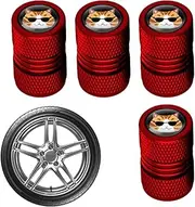 Tire Valve Stem Caps - Tyre Air Valve Caps - Cat Tire Caps, Tyre Air Valve Cap, Leak-Proof Aluminum Alloy Tire Air Cap for Motorcycle, Car, Truck
