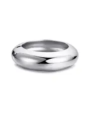 ADORNIA Silver Chunky Dome Bangle Bracelet