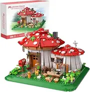 RAVAYO Mushroom House Building Blocks Set - Unique Design Creative Building Toy for Adults and Teens Mini Brick