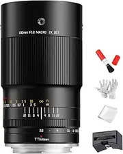 TTartisan 100mm F2.8 Macro 2X Full-Frame Manual Focus Lens,Compatible with Fuji X-Mount Cameras XS10 X-A5 X-M1 X-M2 X-T1 X-T10 X-T2 X-T3 X-T100 X-T30 X-Pro1 X-Pro2 X-E1,etc