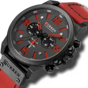 Fashion Casual Date Quartz Watches for Men Fashion Leather Sports Men's Wrsitwatch Chronograph Male Watch
