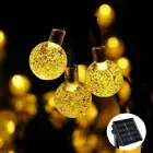 Warm White 50 LED Solar Powered Retro Bulb String Lights For Garden Outdoor
